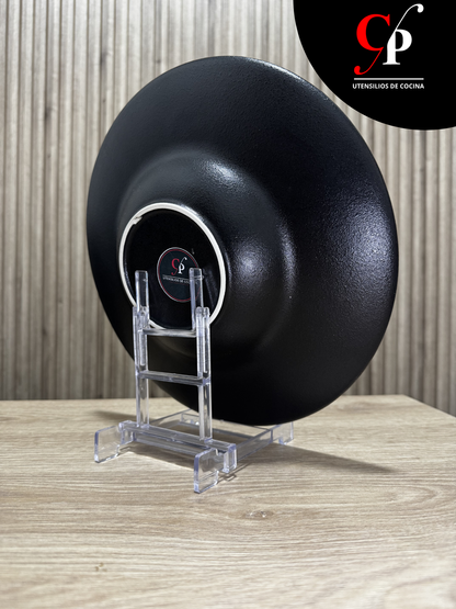 Plato Pastero Tipo Laja Negro 30CM